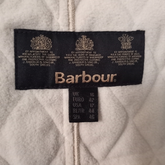 NWT Barbour Coastal Collection Arrow Parka Oyster/Beige/Pink Svrl Sizes - Picture 4 of 12